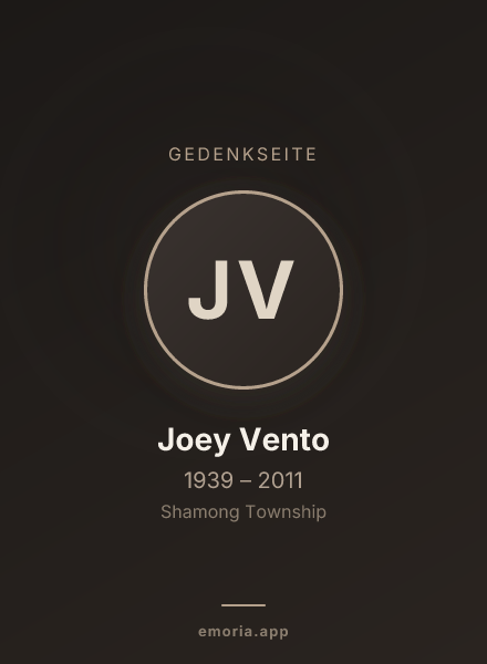 Gedenkportrait von Joey Vento