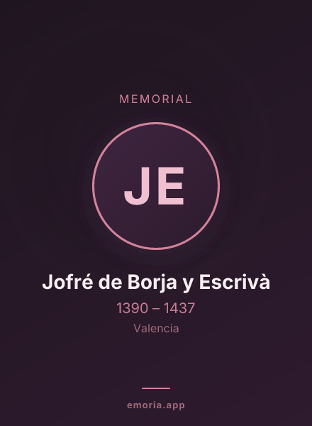 Memorial portrait of Jofré de Borja y Escrivà