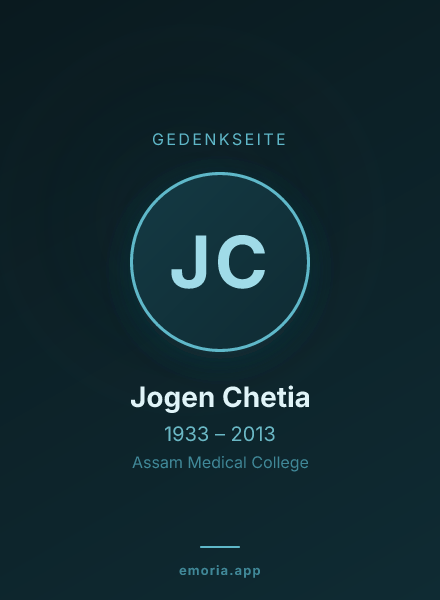 Gedenkportrait von Jogen Chetia