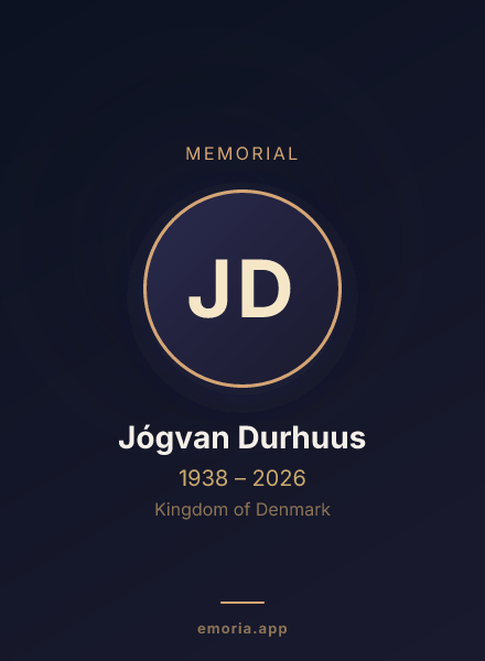 Memorial portrait of Jógvan Durhuus