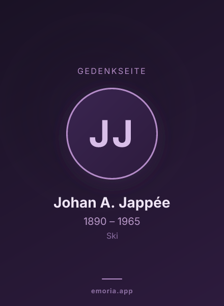 Gedenkportrait von Johan A. Jappée