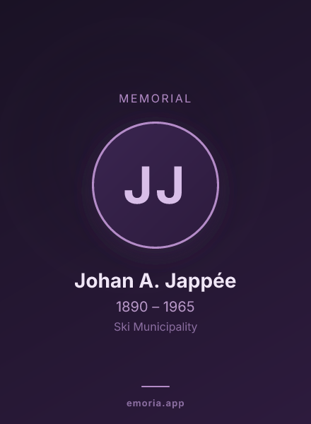 Memorial portrait of Johan A. Jappée