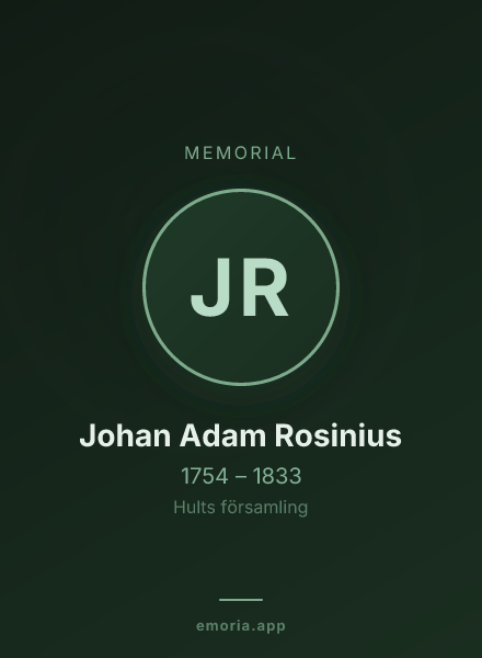 Memorial portrait of Johan Adam Rosinius