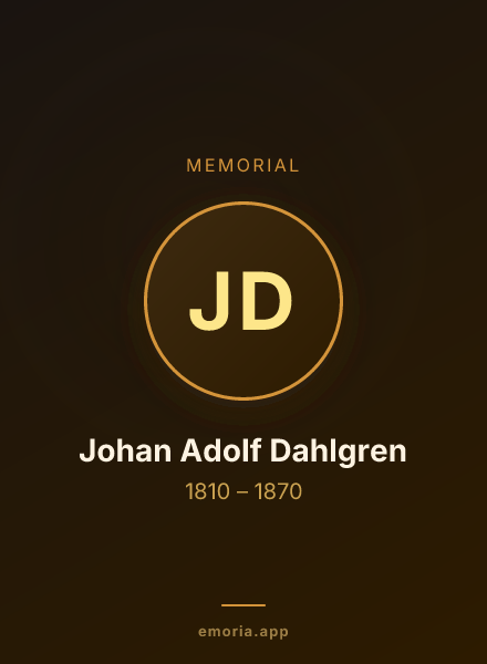 Memorial portrait of Johan Adolf Dahlgren