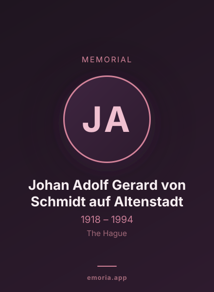 Memorial portrait of Johan Adolf Gerard von Schmidt auf Altenstadt