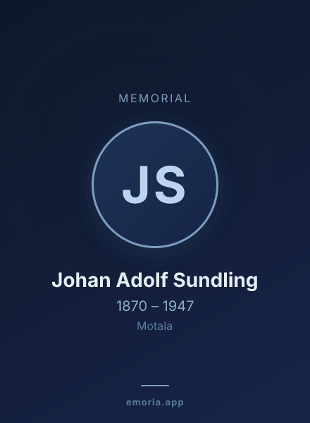 Memorial portrait of Johan Adolf Sundling