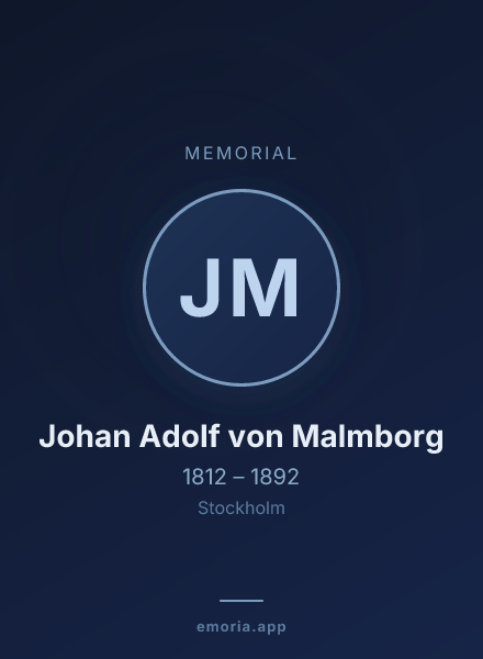 Memorial portrait of Johan Adolf von Malmborg