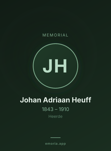 Memorial portrait of Johan Adriaan Heuff