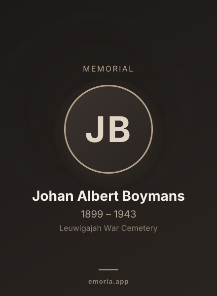 Memorial portrait of Johan Albert Boymans