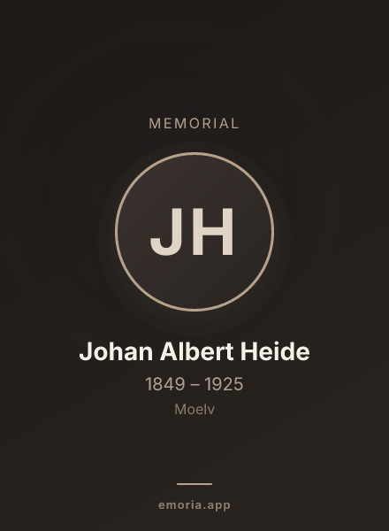 Memorial portrait of Johan Albert Heide