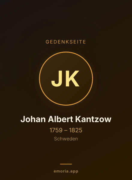 Gedenkportrait von Johan Albert Kantzow