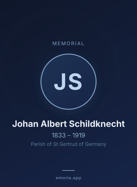 Memorial portrait of Johan Albert Schildknecht