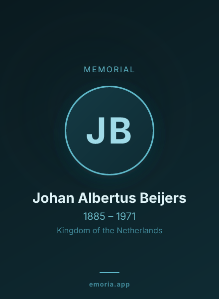 Memorial portrait of Johan Albertus Beijers