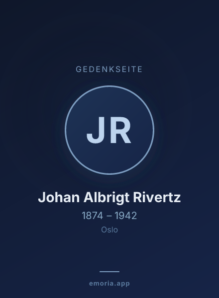 Gedenkportrait von Johan Albrigt Rivertz