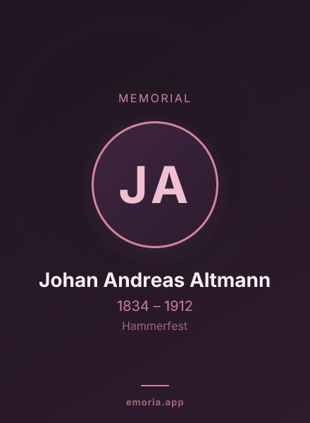 Memorial portrait of Johan Andreas Altmann
