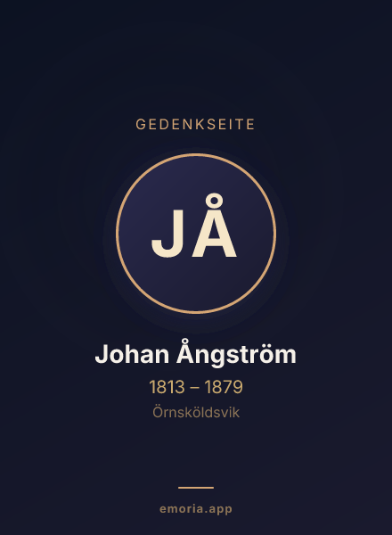 Gedenkportrait von Johan Ångström