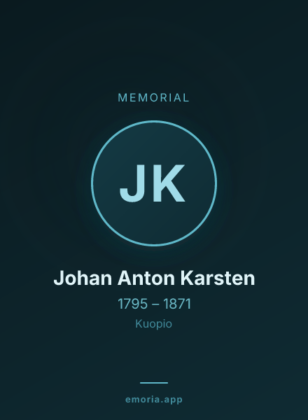 Memorial portrait of Johan Anton Karsten