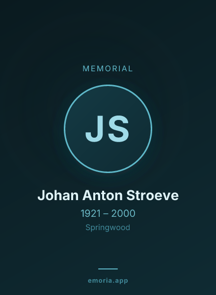 Memorial portrait of Johan Anton Stroeve