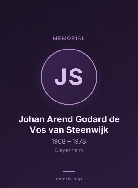 Memorial portrait of Johan Arend Godard de Vos van Steenwijk