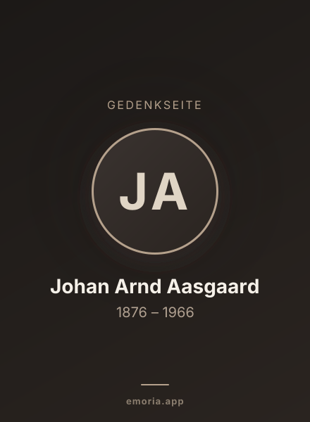 Gedenkportrait von Johan Arnd Aasgaard