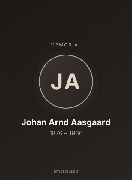 Memorial portrait of Johan Arnd Aasgaard