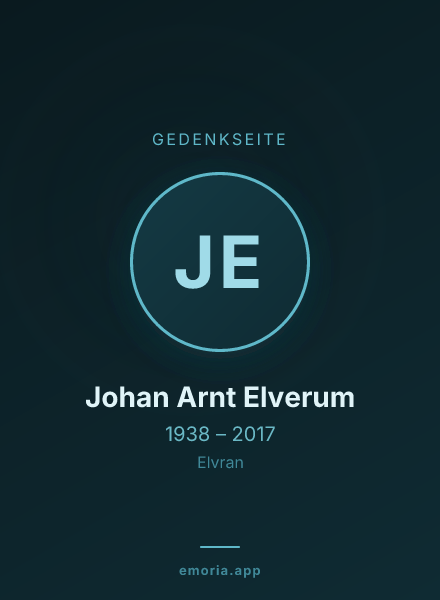 Gedenkportrait von Johan Arnt Elverum