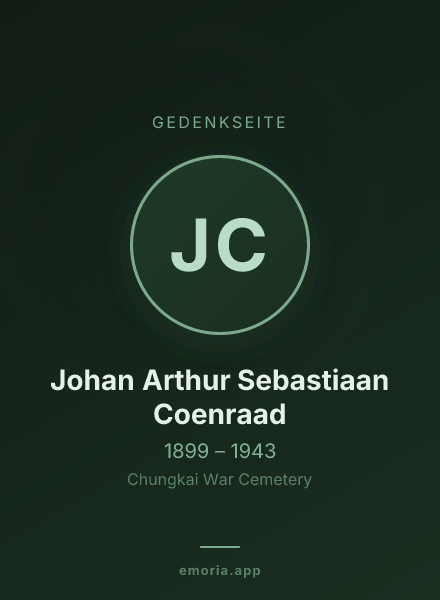 Gedenkportrait von Johan Arthur Sebastiaan Coenraad