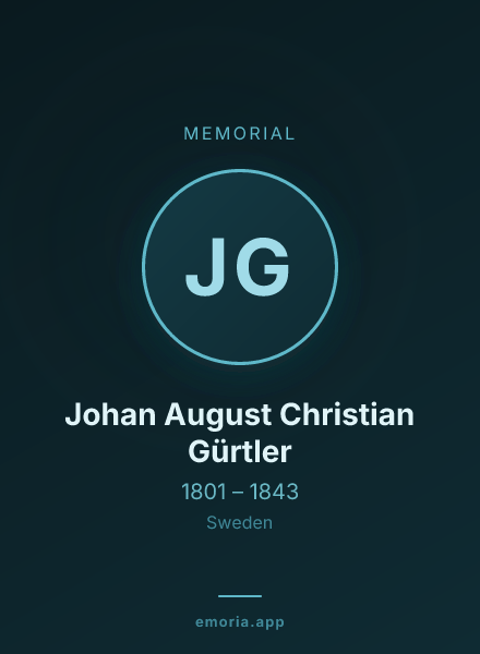 Memorial portrait of Johan August Christian Gürtler