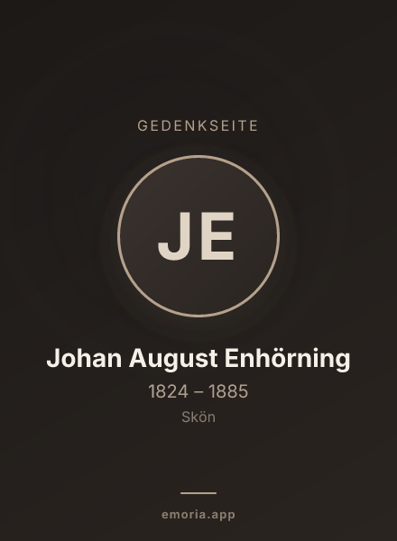 Gedenkportrait von Johan August Enhörning