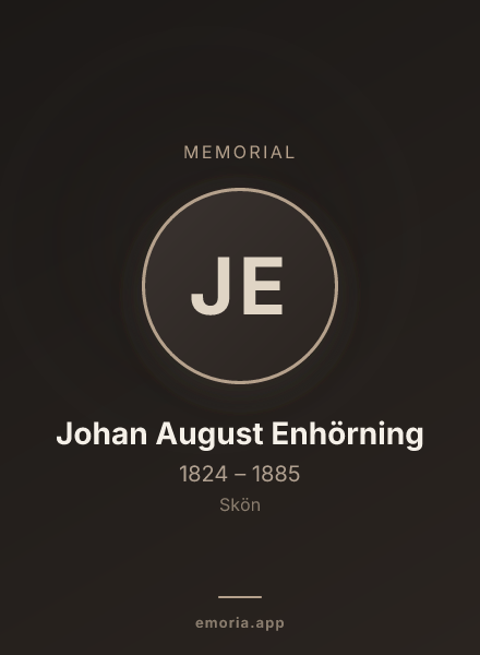 Memorial portrait of Johan August Enhörning