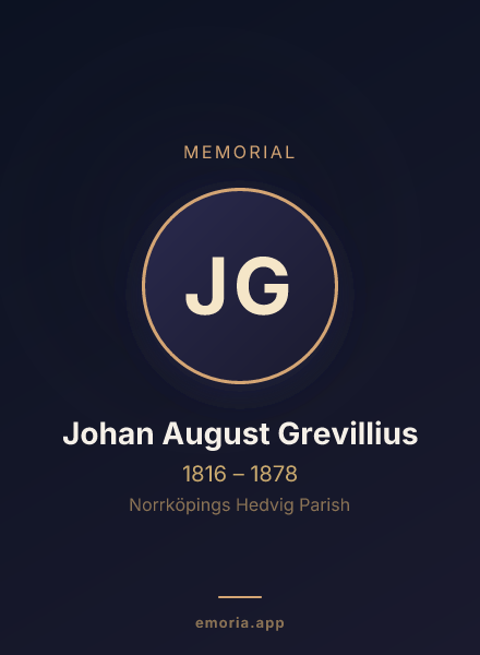 Memorial portrait of Johan August Grevillius