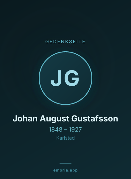 Gedenkportrait von Johan August Gustafsson