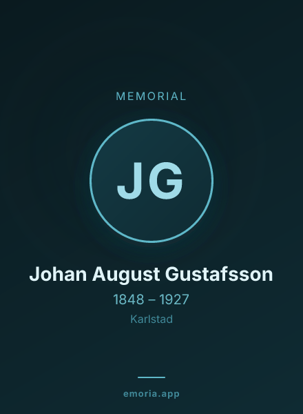 Memorial portrait of Johan August Gustafsson