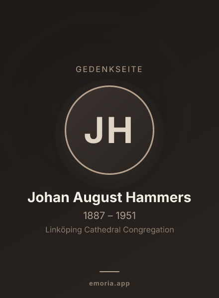 Gedenkportrait von Johan August Hammers