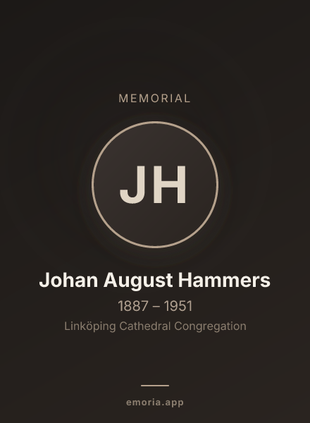 Memorial portrait of Johan August Hammers