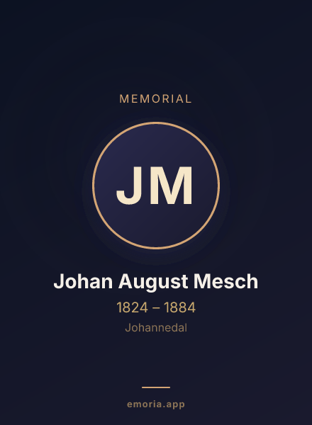 Memorial portrait of Johan August Mesch