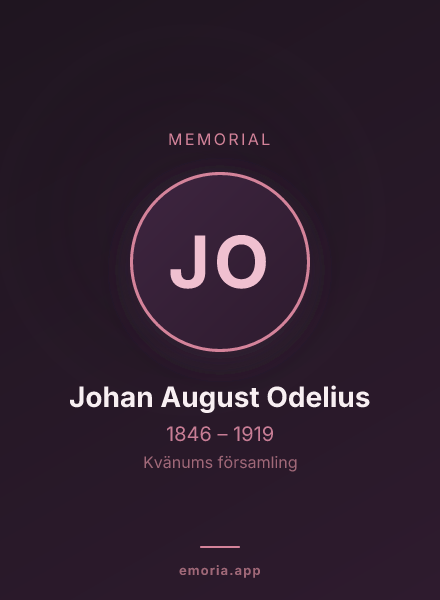 Memorial portrait of Johan August Odelius