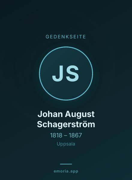 Gedenkportrait von Johan August Schagerström