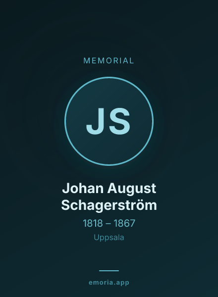 Memorial portrait of Johan August Schagerström
