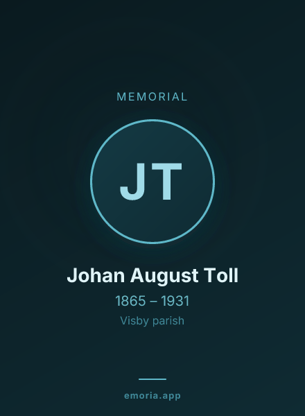 Memorial portrait of Johan August Toll