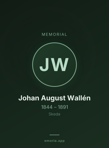 Memorial portrait of Johan August Wallén