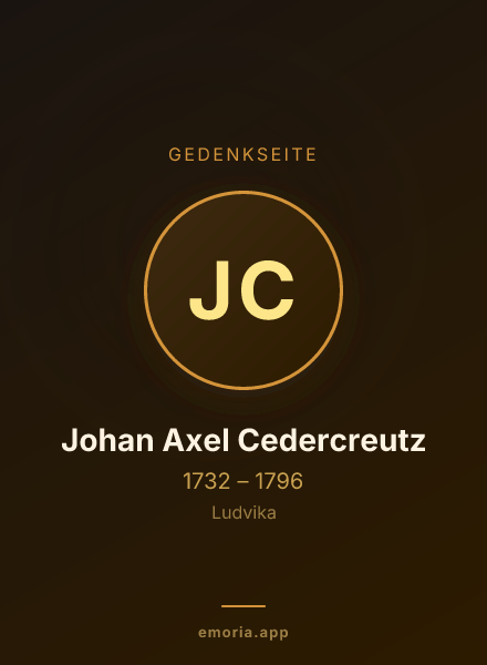 Gedenkportrait von Johan Axel Cedercreutz