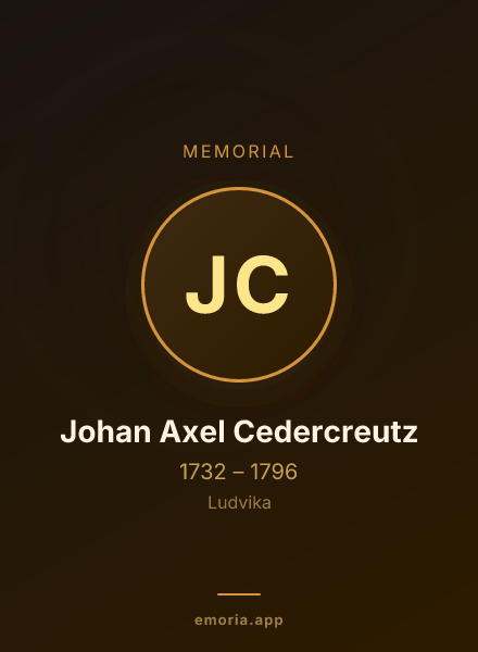 Memorial portrait of Johan Axel Cedercreutz