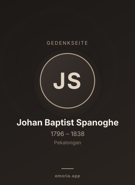 Gedenkportrait von Johan Baptist Spanoghe