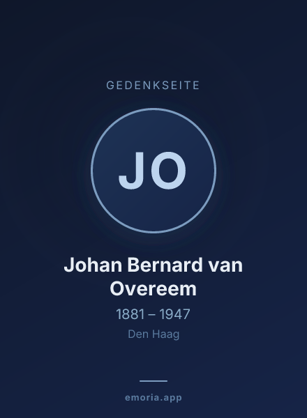Gedenkportrait von Johan Bernard van Overeem