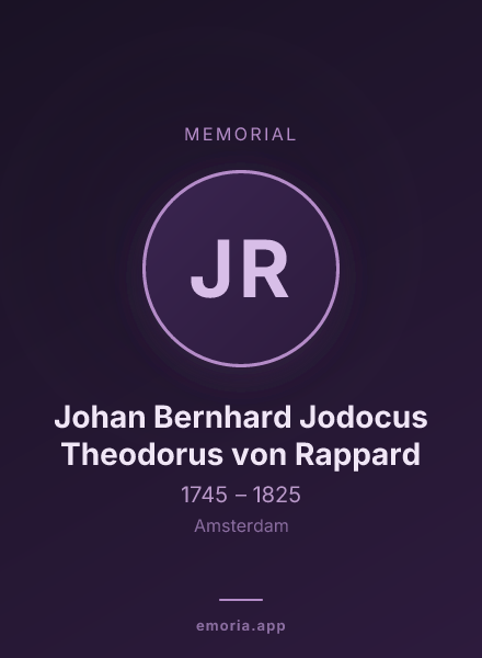 Memorial portrait of Johan Bernhard Jodocus Theodorus von Rappard