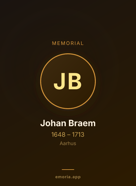 Memorial portrait of Johan Braem