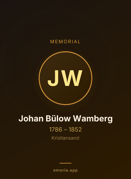 Memorial portrait of Johan Bülow Wamberg