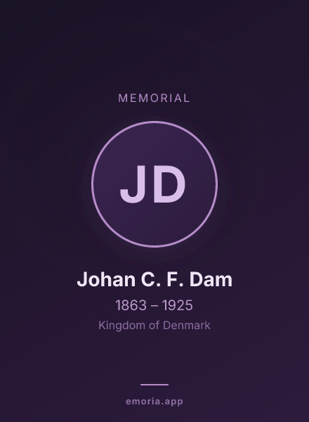 Memorial portrait of Johan C. F. Dam