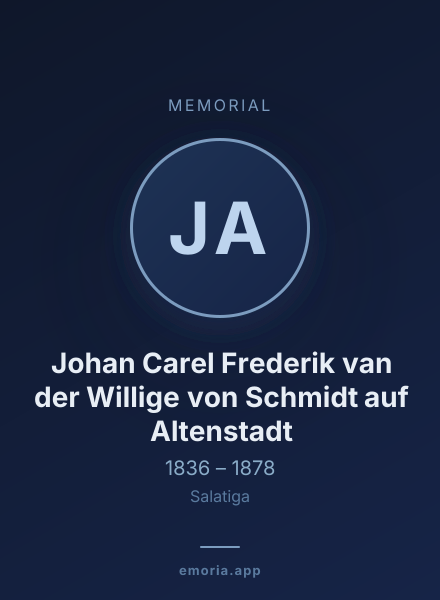 Memorial portrait of Johan Carel Frederik van der Willige von Schmidt auf Altenstadt